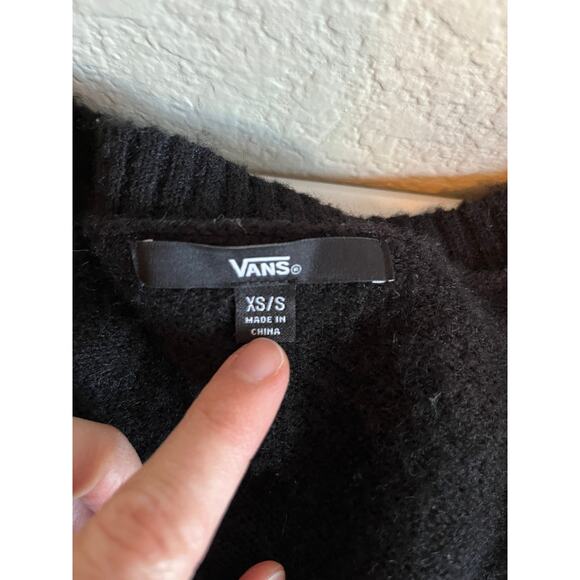 Vans Checkered Cardigan Black White Oversized Size XS/S - Picture 9 of 10